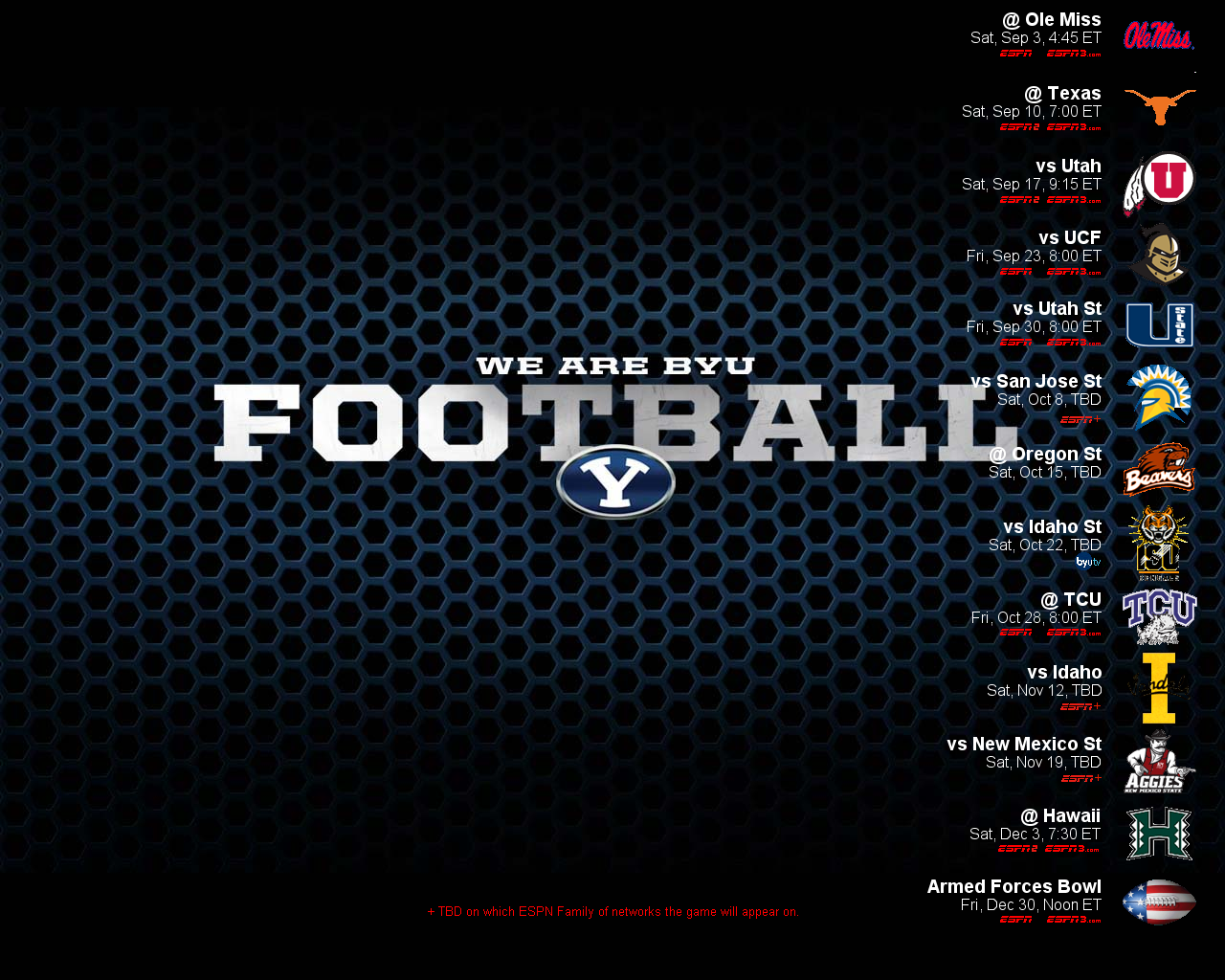 2011 BYU Football Schedule wallpaper (BYUFam1) - CougarBoard.com