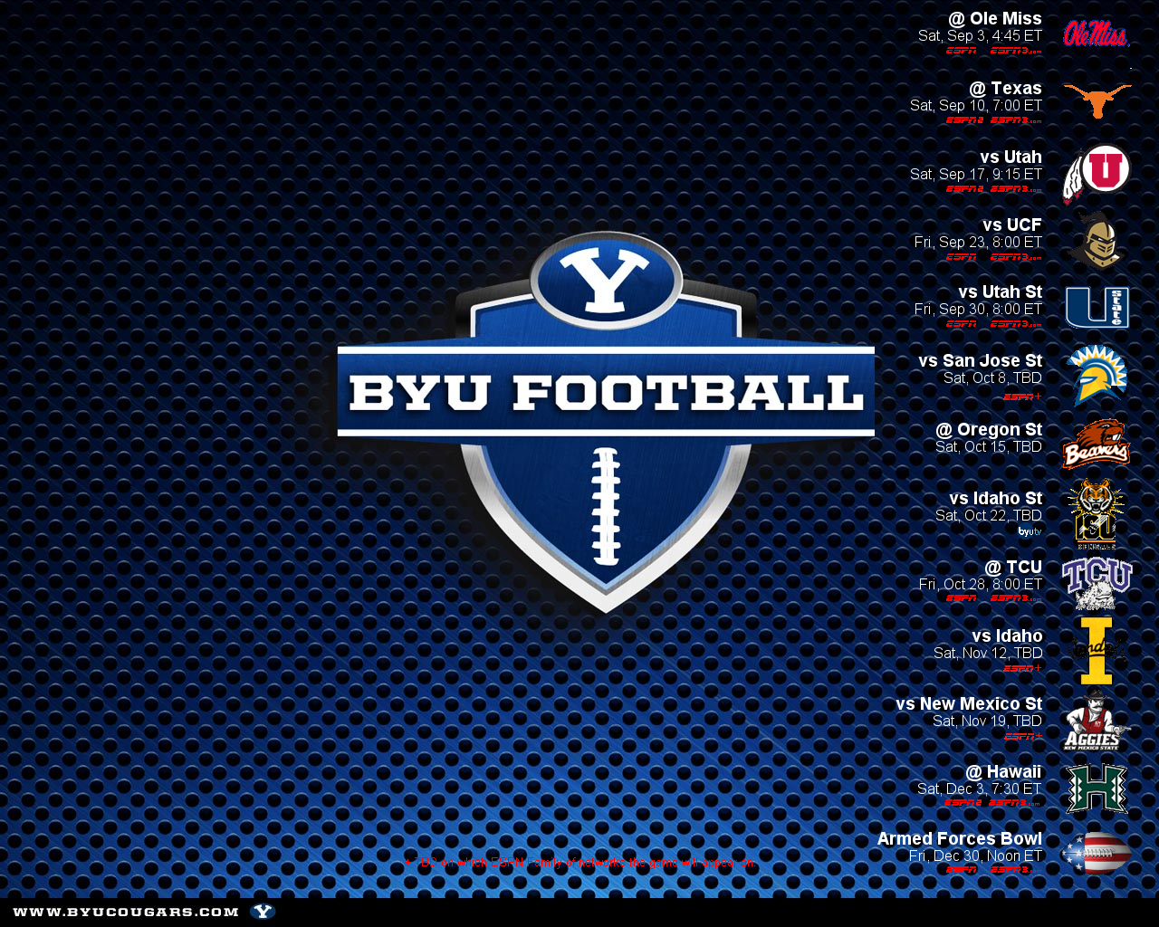 2011 BYU Football Schedule wallpaper